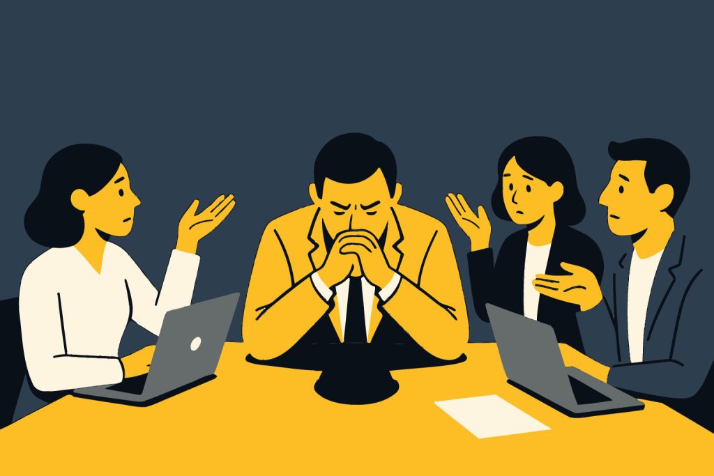 emprendedor frustrado, su equipo no se responsabiliza. No tiene trazabilidad